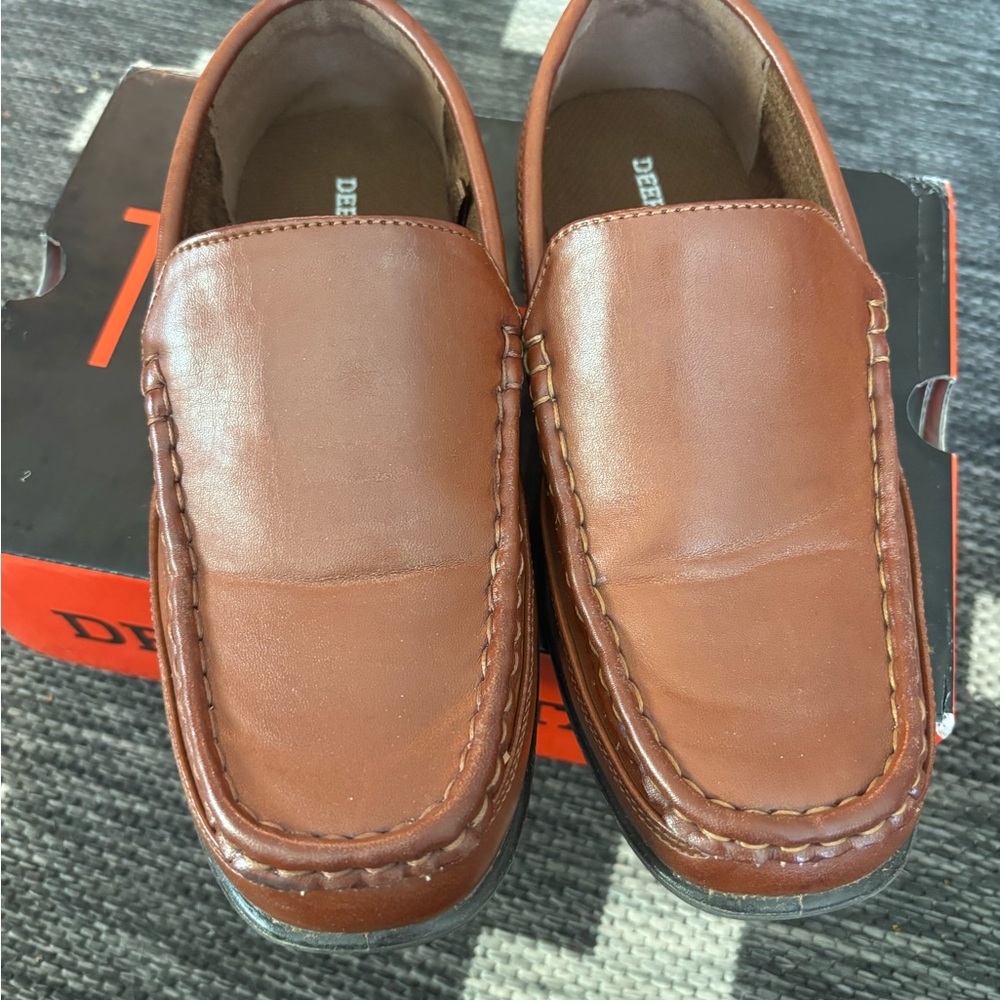 Deer Stags Boys Booster Driving Moc Style Dress Comfort Loafer